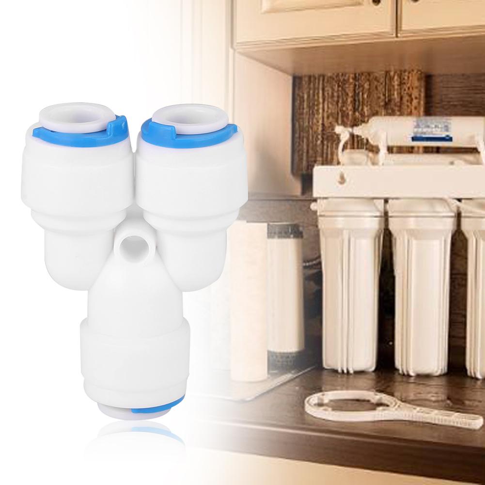 PE Pipe Connector Joint for Water Purifier Pipe Fitting (702Y G1/4 Y Tee 5Pcs)