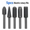 5pcs/set Rotary Steel File Special-shaped File