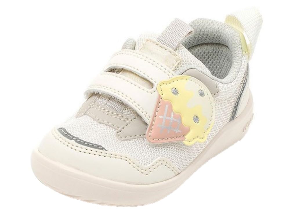 IFME Baby Shoes Ice Cream 3E Sneakers, White, 12.0 Cm,
