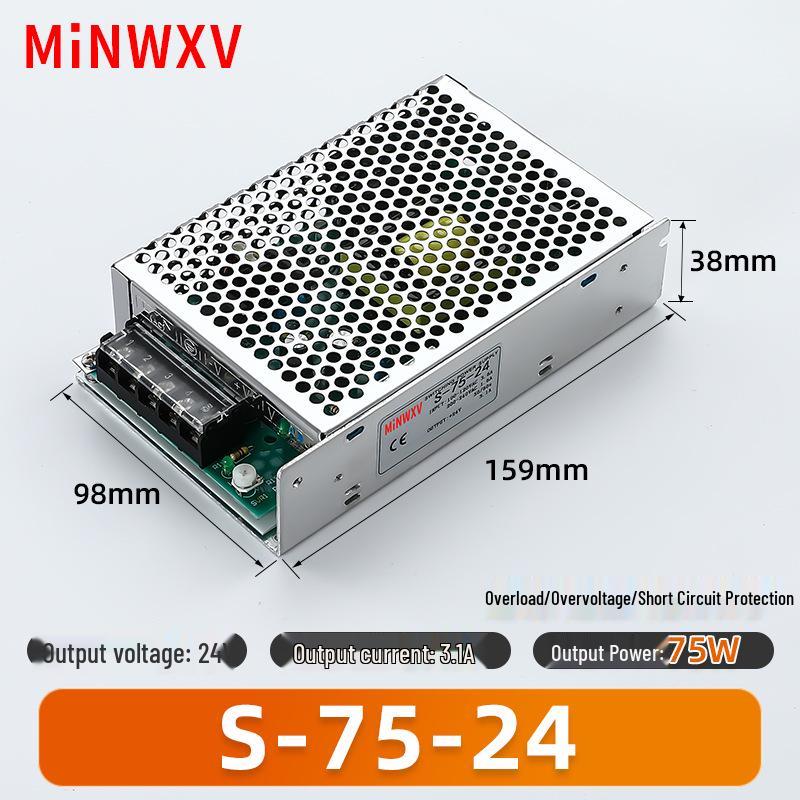 S Switch 220V AC to 12V/24V DC Transformer for Industrial Lighting Monitors.