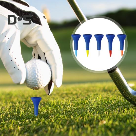 5 шт. футболок для гольфа, небьющиеся пластиковые футболки для гольфа оптом с широким мягким резиновым колпачком, уменьшающим трение, боковое вращение, аксессуары для гольфа для мужчин