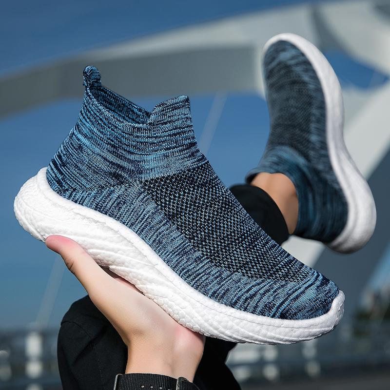 Мужские повседневные кроссовки Удобные эластичные носки-обувь Женские легкие нескользящие кроссовки для ходьбы Дышащие спортивные кроссовки для бега