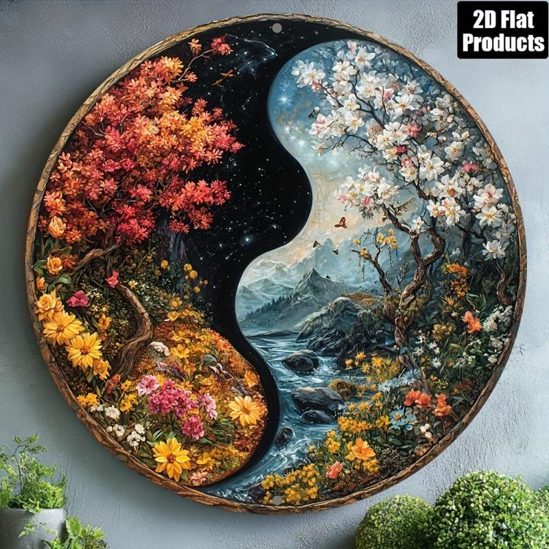 Металлическое настенное искусство Инь-Ян для дома, гостиной, пространства для медитации