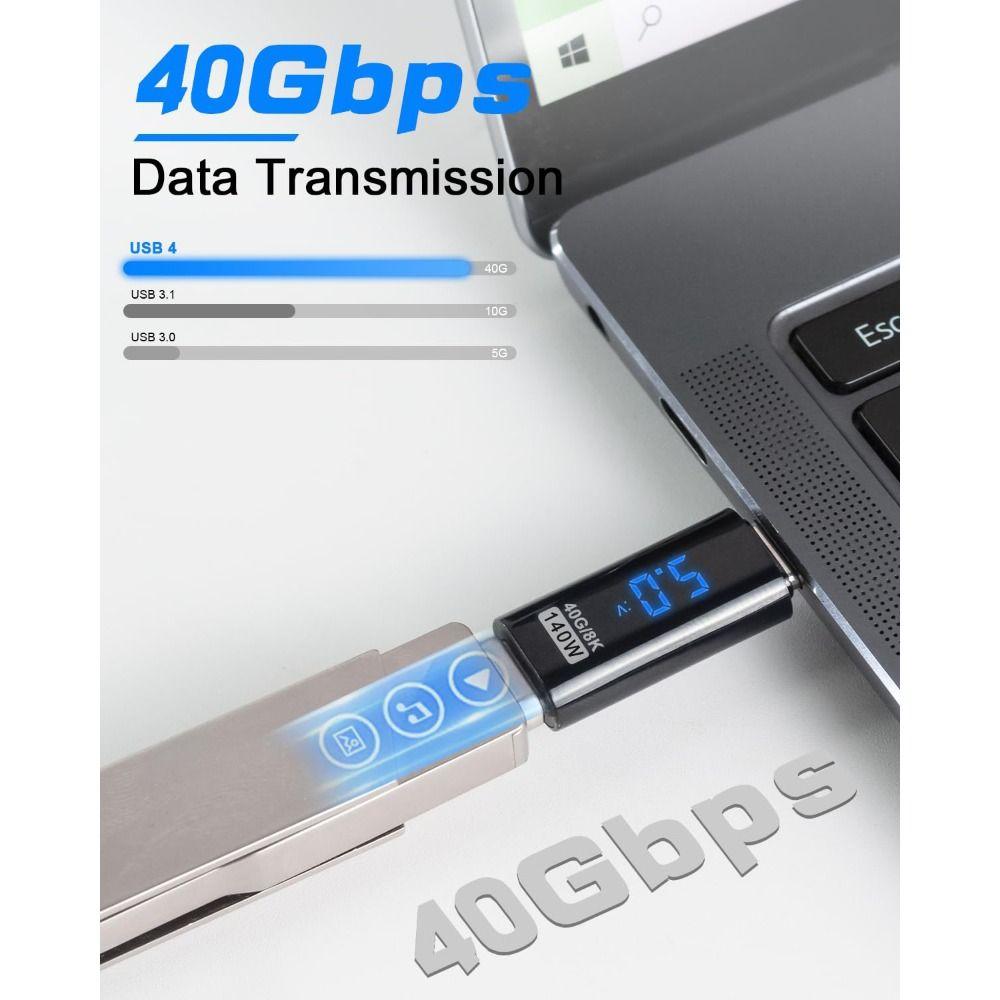 PD 140W USB-C адаптер цифровой светодиодный дисплей измеритель мощности тестер для iOS конвертер мобильный телефон