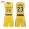 Баскетбольный комплект формы Lakers Леброна Джеймса из ткани с быстрой сушкой для детей и взрослых