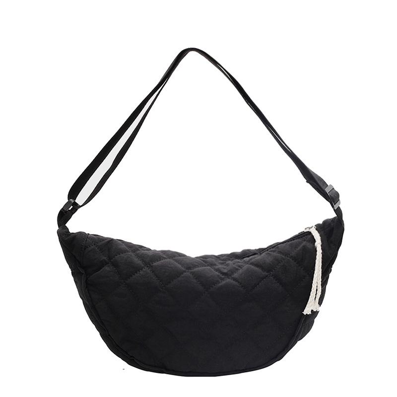 Crossbody Bag Women's Rhombus Casual Dumpling Bag Men's Casual Large-capacity Shoulder Bag Autumn and Winter New Light Commuter Bag