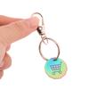 1Pc Diy Accessories Cart Token Pendant Keyring Trolley Metal Coin Small Shopping Stainless Steel Keychain