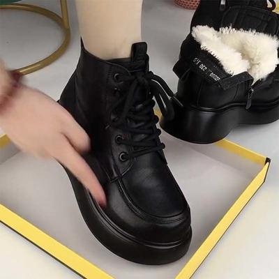 2025 зима новые хлопковые ботинки бархатные ботинки Мартина теплые на толстой подошве короткие ботинки Северо-восток морозостойкие зимние ботинки утолщенные женские ботинки