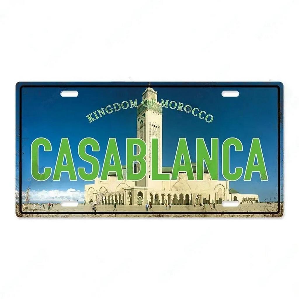 Барселона Астонри Милан Чикаго Металлические жестяные таблички Винтажная табличка Автомобильный номерной знак Рельефная бирка Гараж Бар Паб Клубы Домашний декор для стен