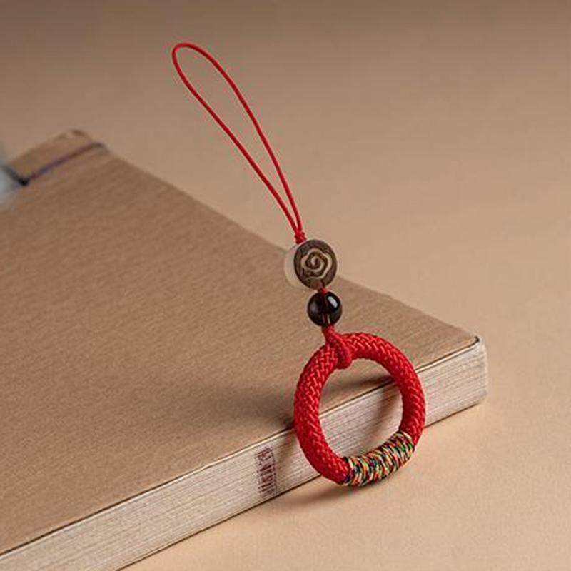 Шарм на запястье для телефона в китайском стиле, ремешок, брелок для пальца для мобильного телефона, ручной работы, с кольцом-пряжкой, подвеска с облачным узором