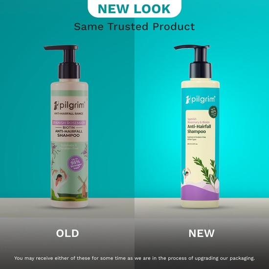 Pilgrim Spanish Rosemary & Biotin Шампунь против выпадения волос для уменьшения выпадения и ломкости волос 200 мл | Волосы становятся крепче до 95% | Для мужчин и женщин