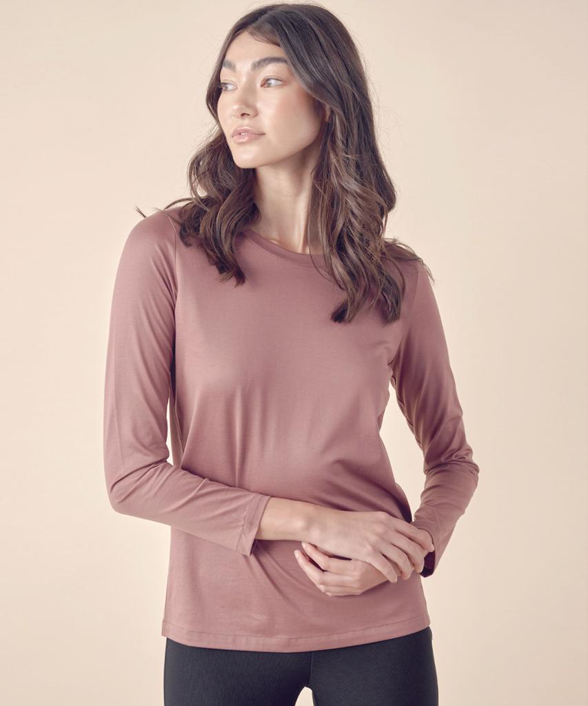 YJACK W_Classic & Basic Fit Slim Long Sleeve T-Shirt (155Gsm) Kljt1216L