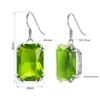 High Quality Woman Jewelry Silver 925 Earrings For Women Elegant Peridot Drop Earrings Anniversary Party Gift Female