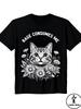 Cute Cat Rage Consumes Me Funny Sarcastic Kitten Flower TShirt Summer Casual and Comfortable Fashion