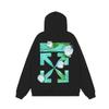 Unisex Oversized Hooded Sweatshirt With Arrow Print Casual Long Sleeve Pullover Teens Adults