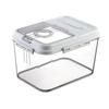 Rice Container Bucket 7500g Plastic Sealed Rice Dispenser Bin with Magnetic Lid for Kitchen Dry
