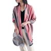 Strips Printed Scarf Spring Autumn and Winter Cashmere Thick Scarf Air Conditioning Room Shawl for Women Fashion Embroidered Warm Scarf