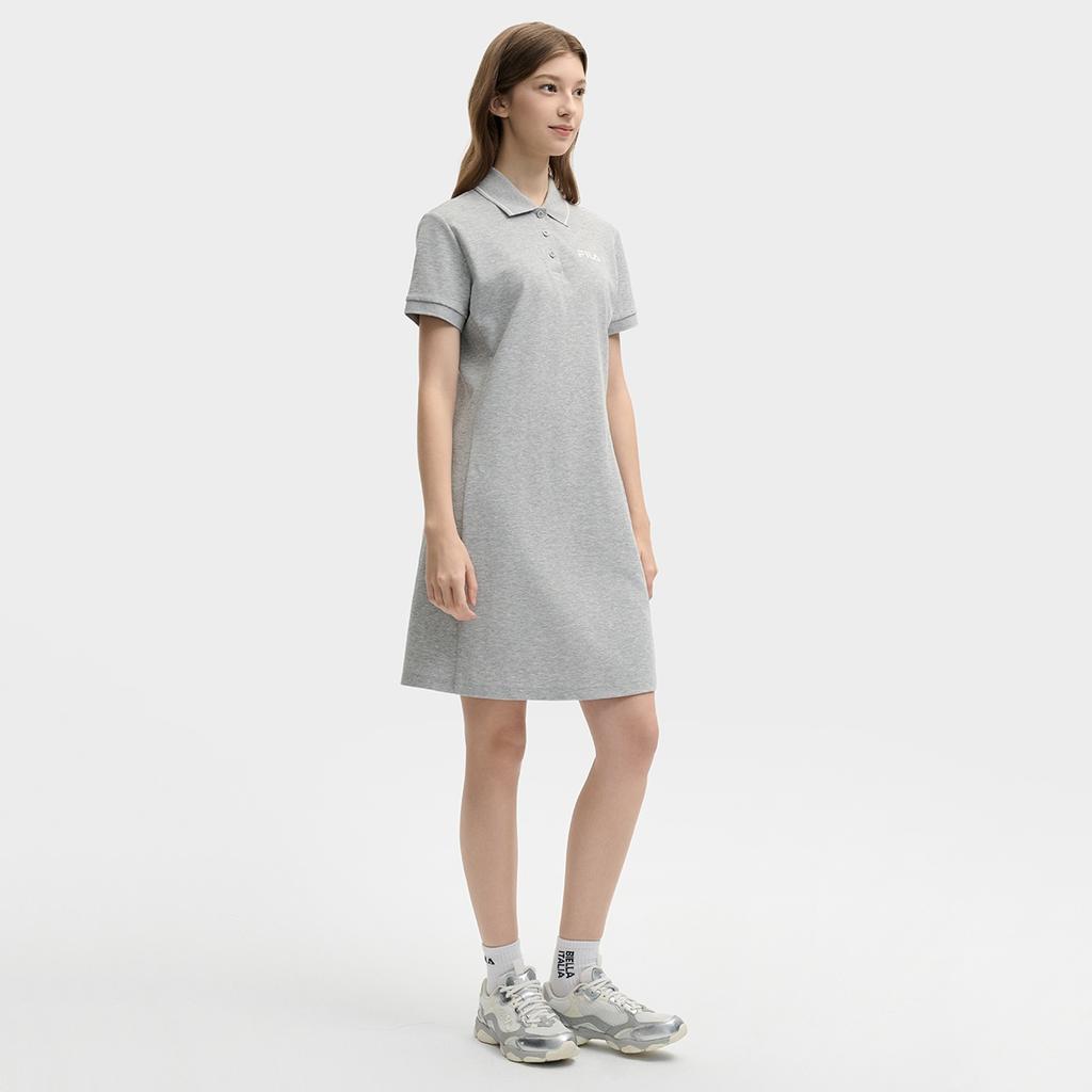 FILA ORIGINALE Short Sleeved Dress Women's Medium Heather Gray F51W529316F-MG