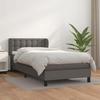 3127299 vidaXL Divan Bed with Mattress Grey 100x200 Cm Faux Leather