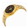 Seiko 5 спортивных золотых тонов из нержавеющей стали с черным циферблатом, 21 камень, автоматические мужские часы SNKL50K1
