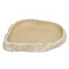 Reptile Food Water Bowl Resin Pets Feeding Plate Dish for Aquarium Tortoises Turtles Lizards Yellow