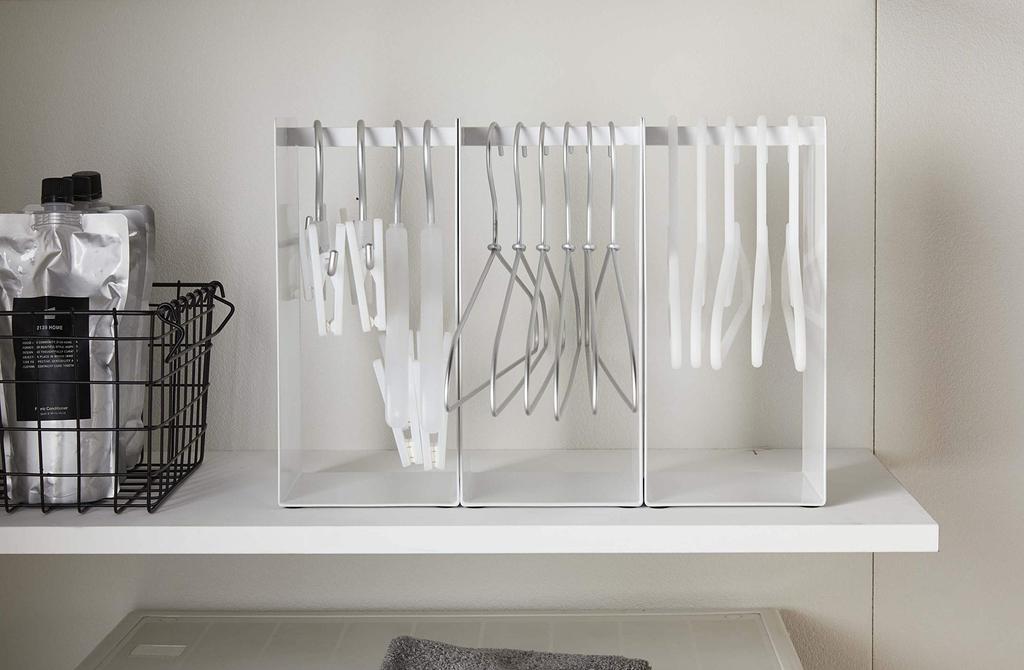 Стеллаж для хранения вешалок Yamazaki Jitsugyo, белый xx H30см, вешалка-башня, не запутывается, 4318, приблизительно. Ш14.5 Д14.5