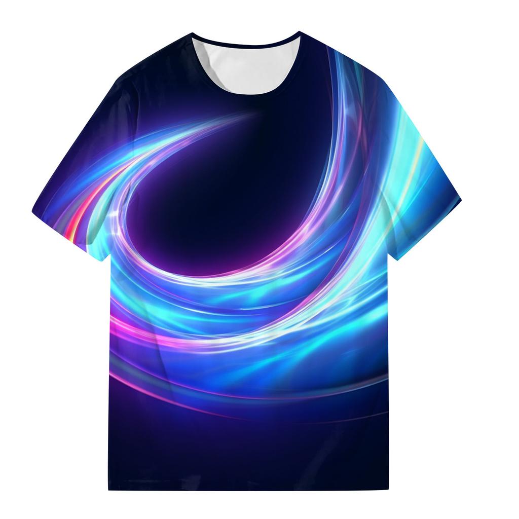 Мужская футболка с коротким рукавом и принтом, летняя круглая шея, трендовая повседневная толстовка