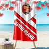 Giant Beach Towel with Sunderland AFC Crest, Quick Dry Microfiber, Soft Absorbent, for Soccer Fan Beach Pool Travel