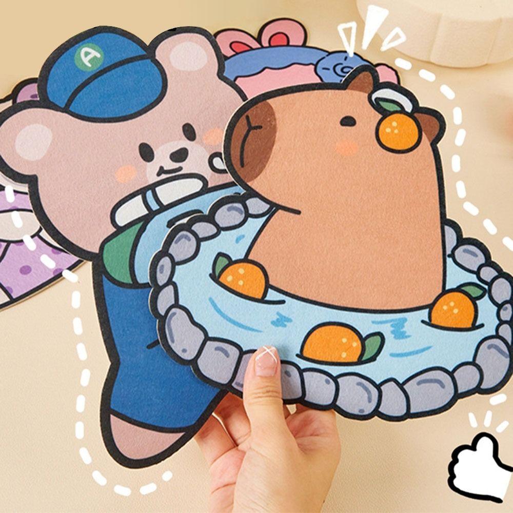 Cartoon Animal Toilet Decoration Sticker Rose Lemon Jasmine Fragrant Eco-friendly Toilet Sticker Wall Stickers Plush Paper