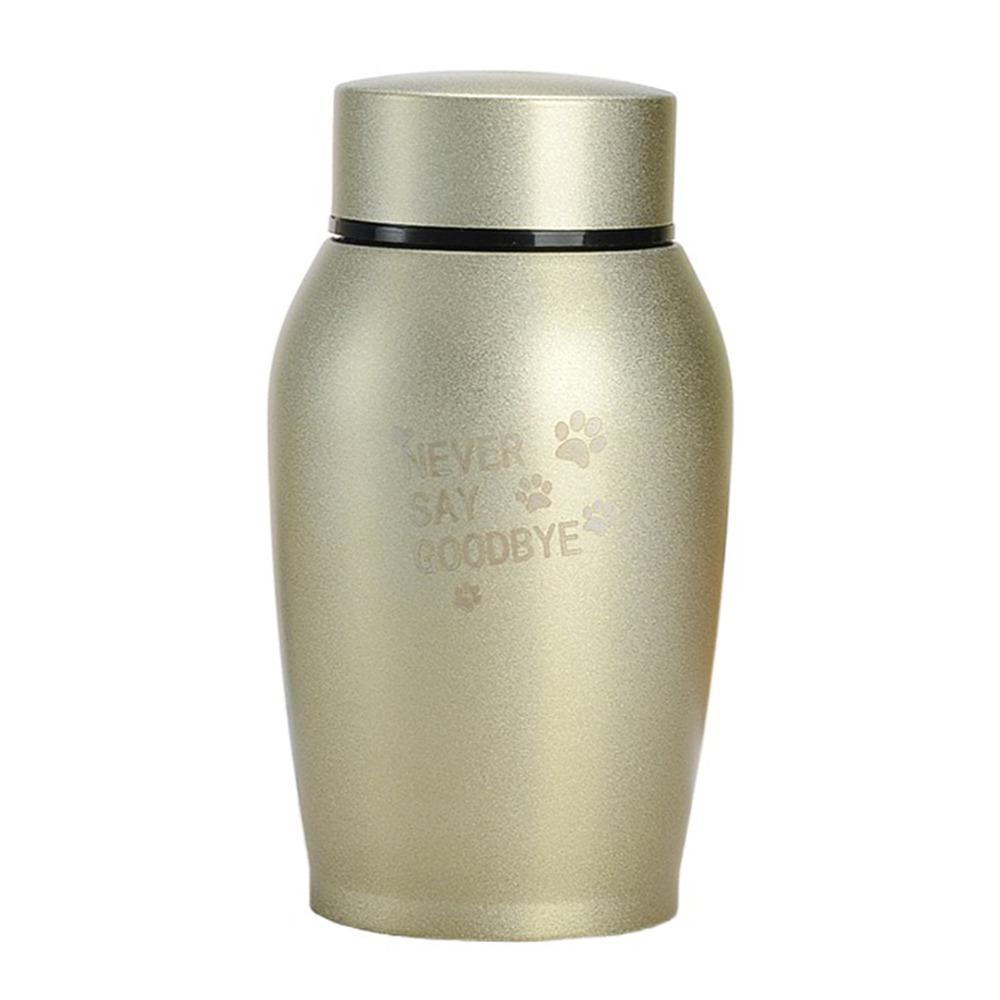 Pet Paw Print Funeral Urn for Pets Stainless Steel Dog Cat Cremation Urns Pet Supplies