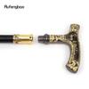 Gold Black Luxury Goat Handle Walking Cane Fashion Decorative Walking Stick Gentleman Elegant Cosplay Cane Knob Crosier 90cm