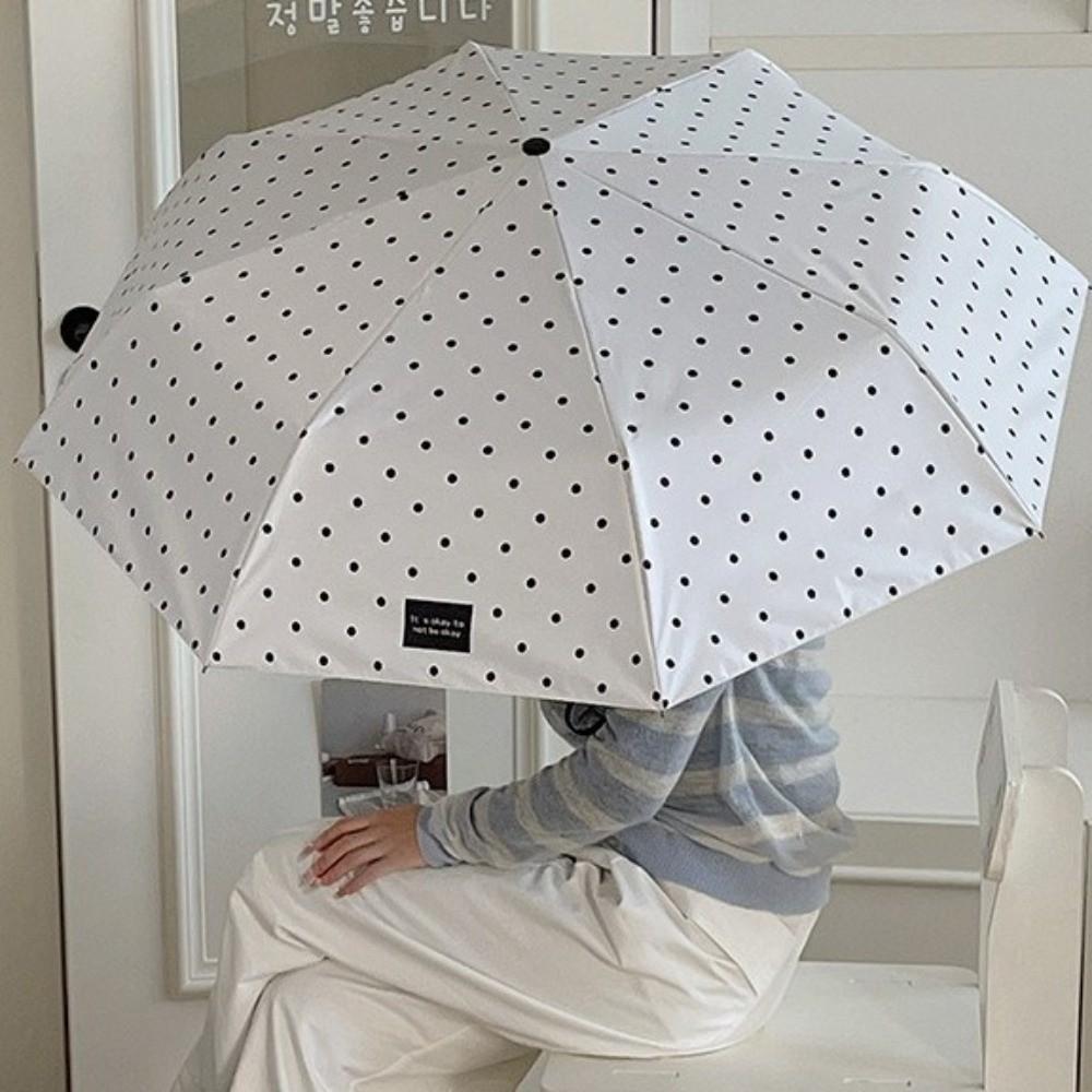 U-Shaped Handle Folding Umbrella 8-Rib Manual Travel Rain Umbrella UV Protection Umbrella  Outdoor