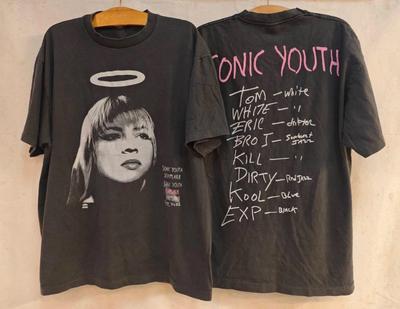 SONIC YOUTH Винтажная футболка группы 90-х ПЕРЕПЕЧАТКА