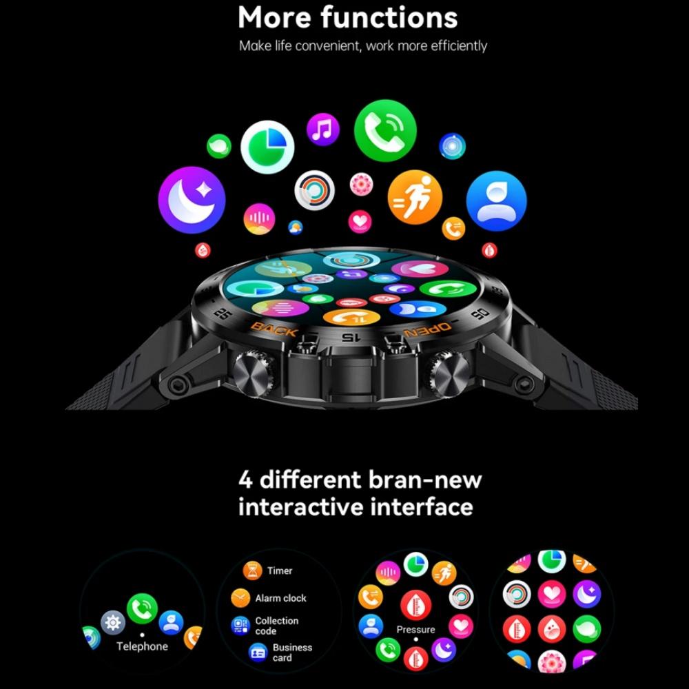 1,39-дюймовые умные часы мужские спортивные фитнес-трекер часы IP67 водонепроницаемые умные часы для Android IOS