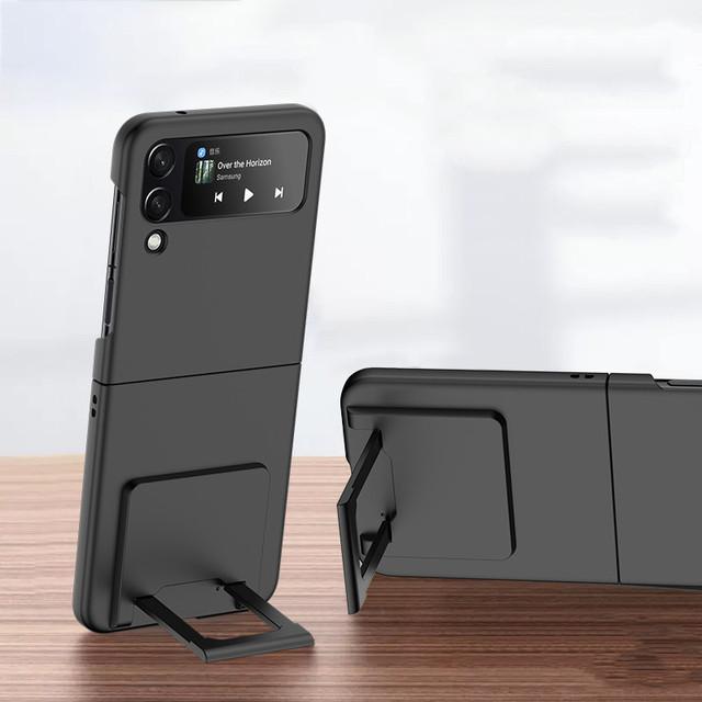 Для Samsung Z Flip 4 5g антидетонационный жесткий чехол для ПК для Samsung Galaxy Z Flip 4 Flip4 Zflip4 подставка-держатель модные аксессуары