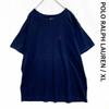 Б/у футболка Polo Ralph Lauren с круглым вырезом и коротким рукавом Логотип Вышивка Вышивка пони Мужская XL Эквивалент Темно-синий Темно-синий
