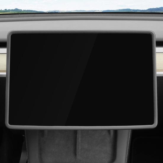 Car Navigation Screen Silicone Frame for Tesla Model 3/Y Perfect Fit Center Console Display Screen Protector Cover Car Interior Accessories