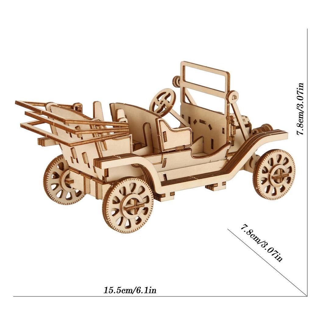 Собери свою собственную модель классического автомобиля - 3D деревянный пазл, увлекательный и познавательный DIY-подарок