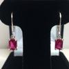 925 Sterling Silver Natural Certified Handmade 10 Ct Ruby Stone Antique Earrings