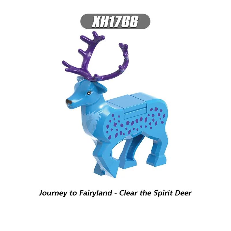 Christmas Elk Reindeer Deer Figures Animals Building Blocks Blocks Playthings Ideal for Children Children Xmas Toy Animals Block Christmas Gifts