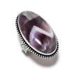 Chevron Amethyst Gemstone 925 Sterling Silver Gift Jewelry Ring Size 7 O3q72