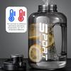Multi-Sport Water Bottle with Hydration Measurement & Leakproof Lid - Large Capacity 1.7L for Active Lifestyles