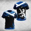 Scotland Flag Men's T-shirt 3D Print Scottish National Emblem Tops Short-sleeved O-Neck Oversized Sportswear Tee Shirt Clothing
