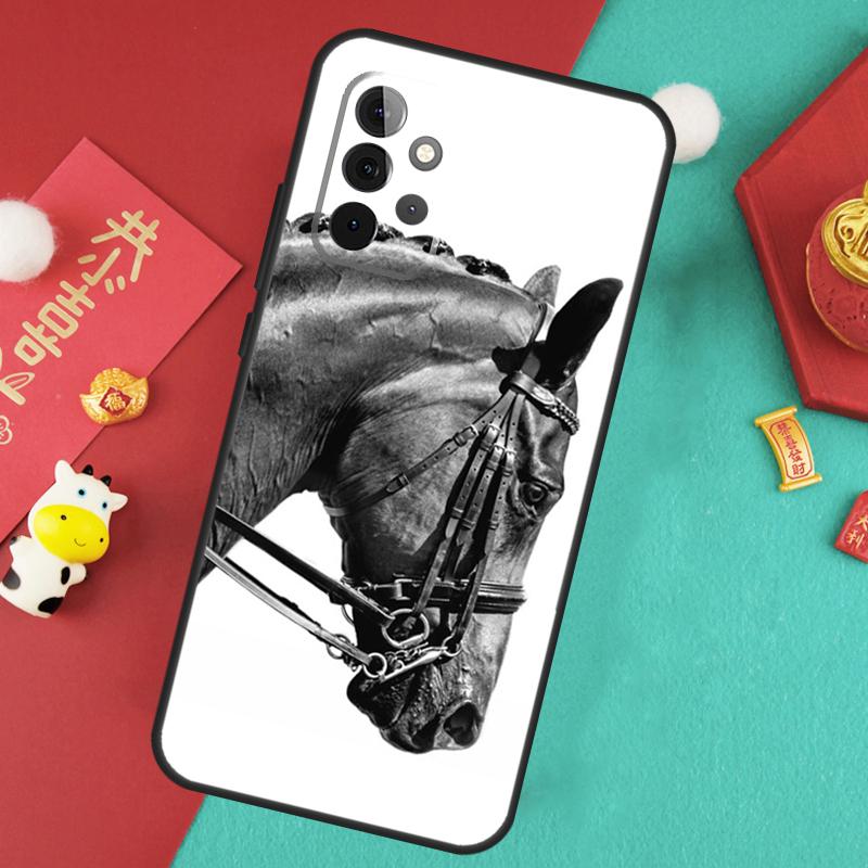Чехол-скетч с лошадью для Samsung Galaxy A55 A35 A25 A15 A14 A34 A54 A53 A33 A23 A13 A12 A52 A51 A32