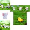 Adorable Resin Elephant Figurine Cute Desk Ornament For Fairy Garden Decoration
