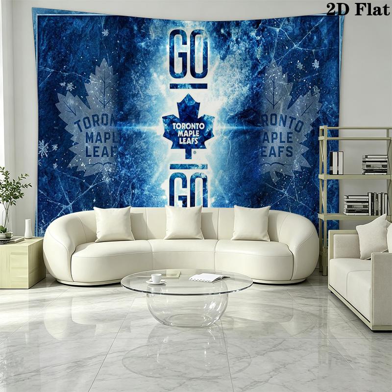 Toronto Maple Leafs Wall Tapestry Aesthetic Wall Hanging Printed Fabric Blanket Decorative Tapestries for Bedroom Living Room Home Decor