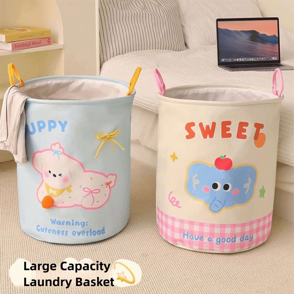 Foldable Toys Storage Basket Large Capacity Dirty Clothes Organizer Cute Laundry Basket  Household