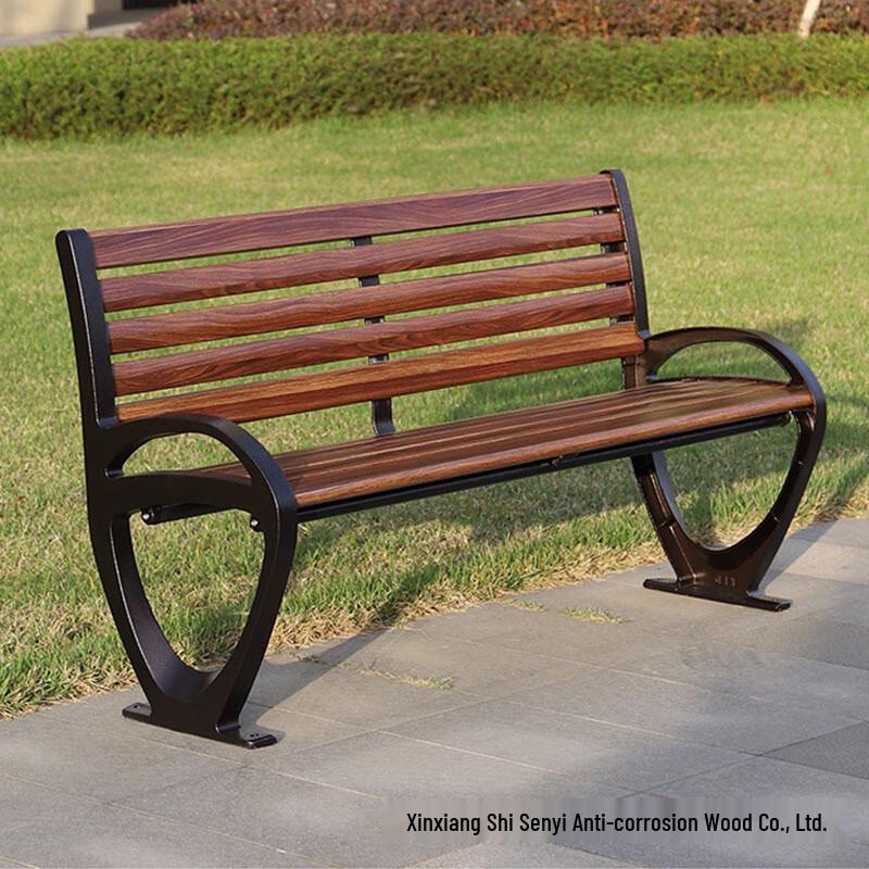 WEZHO Outdoor Cast Iron Park Bench
