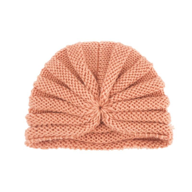 New baby fetal hat, baby autumn and winter warm knitted hat, children's wool hat turban hat