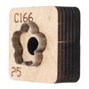 Leather Cutting Die with Wood Base Flower Shape Punching Mold for Keyring Making Crafting Projects